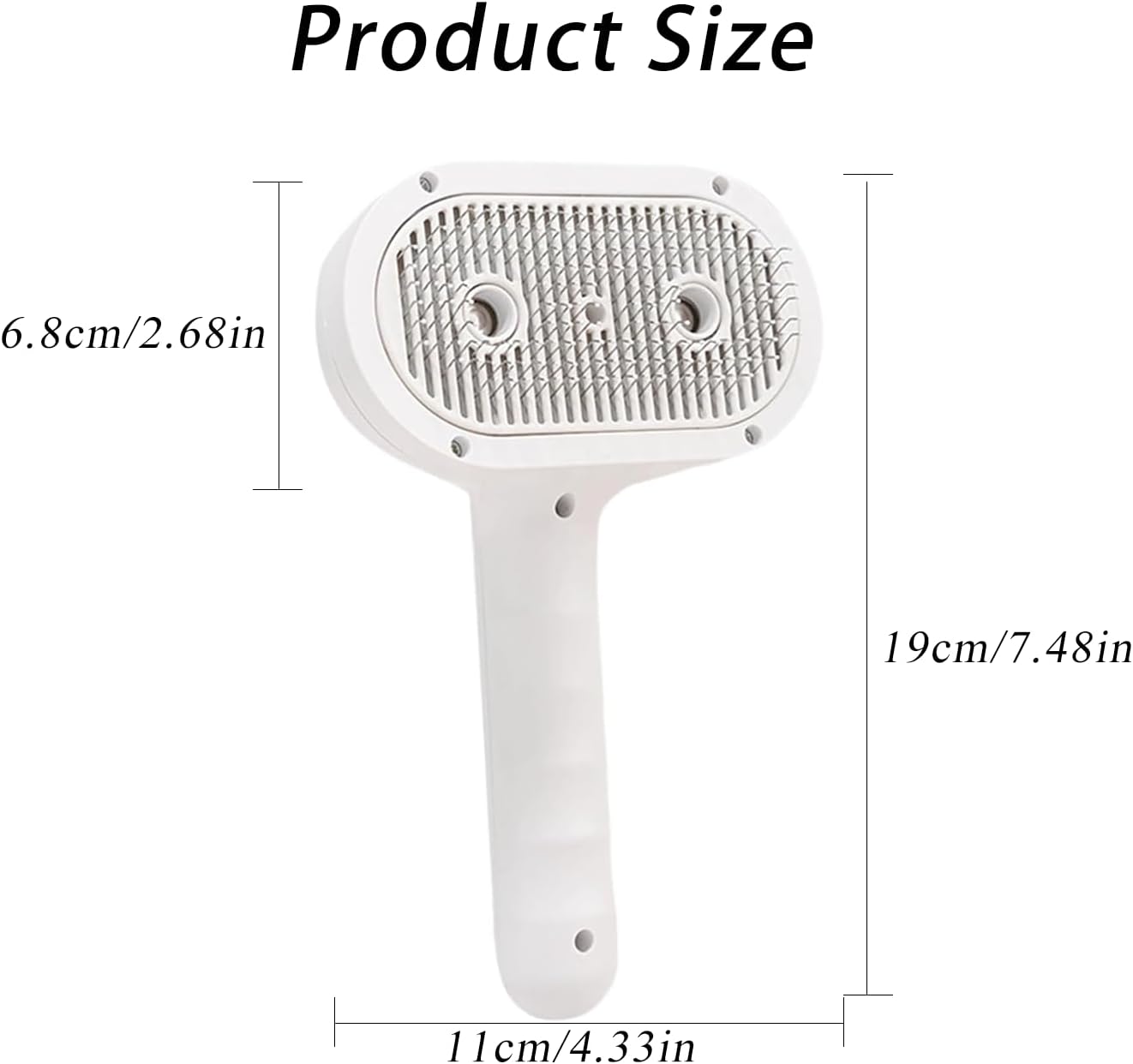 Pet Massage Brush with Mist Spray, Hair Removal, Anti-Shedding & Skin Protection