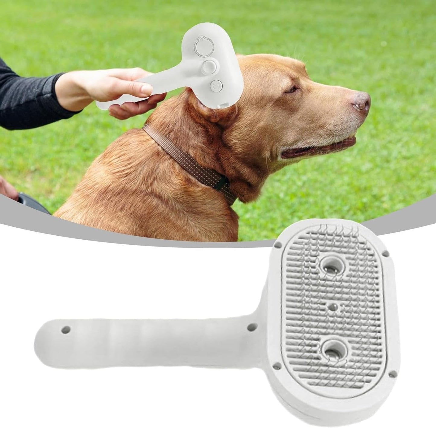 Pet Massage Brush with Mist Spray, Hair Removal, Anti-Shedding & Skin Protection